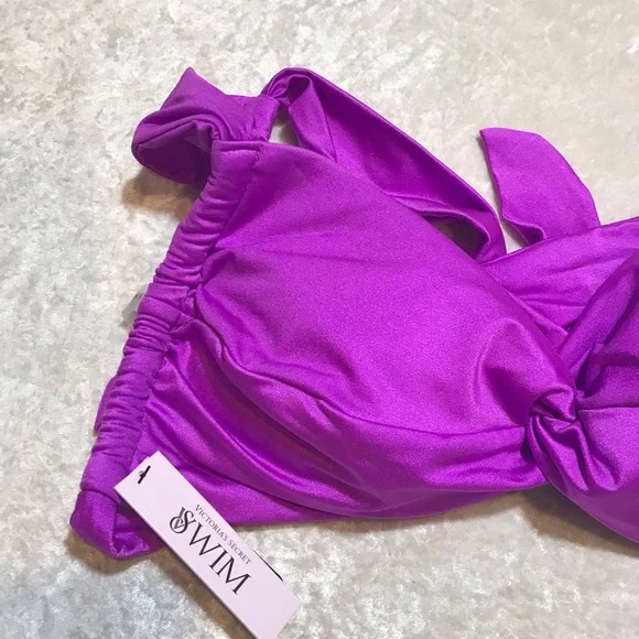FREE NEW Victorias Secret Swim Purple Twist Bralette Bikini Top NWT Spring Break - Picture 4 of 15